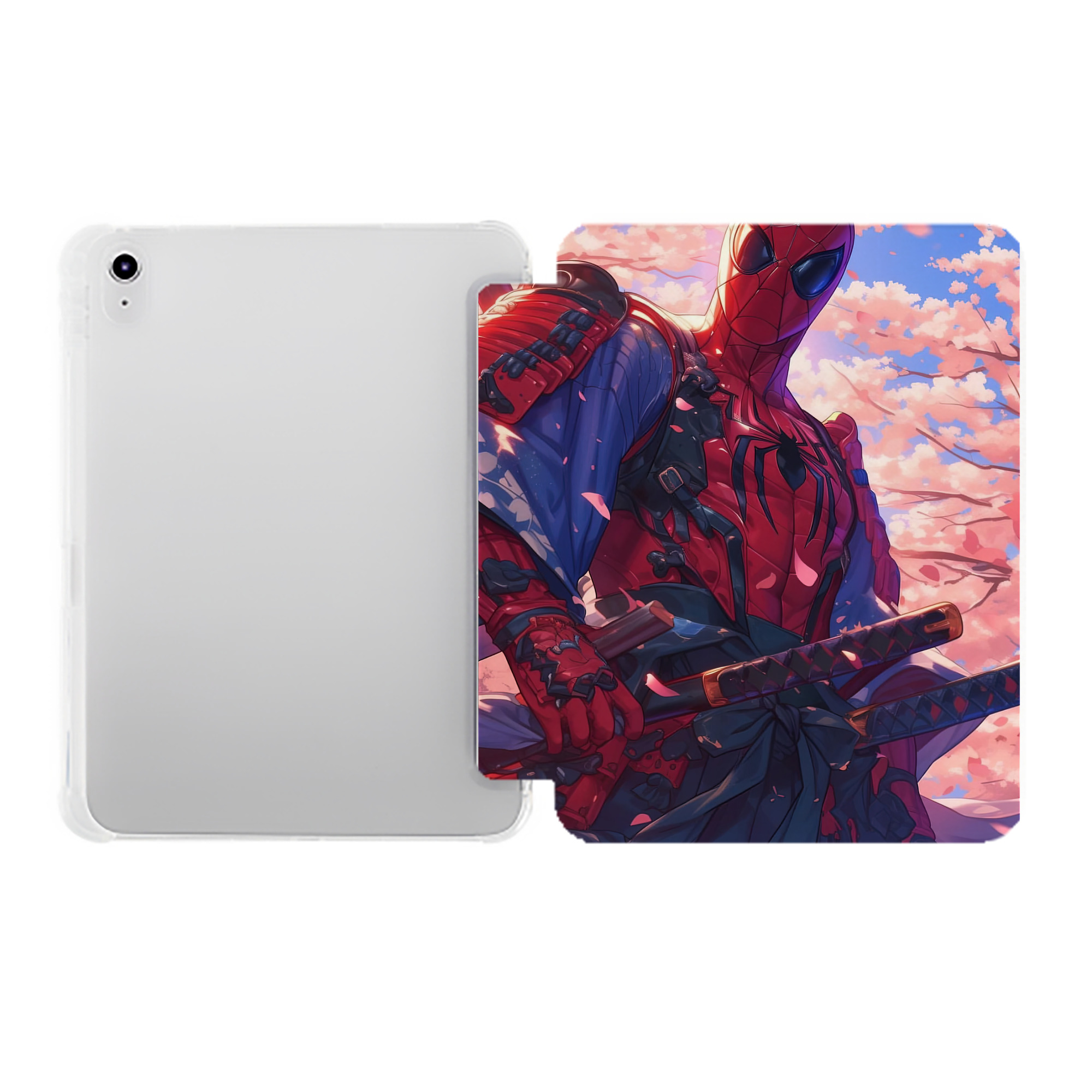 （画像用） Spider Man スパイダーマン IPad ケース ペン収納付き 三つ折りスタンド PUレザー×シリコン 対応機種9.5/10.5/10.9インチ